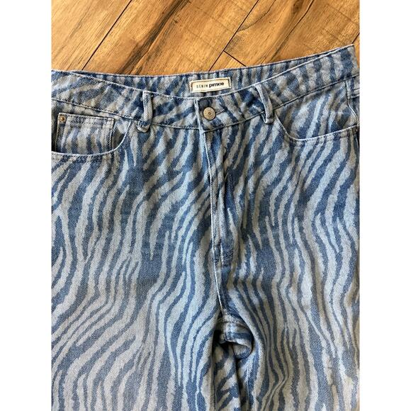 Pimkie womens size 42 US 12 animal print jeans - Picture 3 of 6